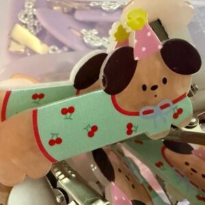 Party Animal Hair Clip 🍒 puppy alligator clip style